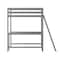 Flash Furniture Riley Loft Bed Frame w/Desk, Full Size Wooden Bed Frame w/Guard Rails & Ladder - Light Gray MH-LBD5-LGY-F-GG - alternate 2
